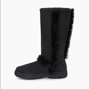 New UGG Australia Sunburst Tall Boots Black Size 5